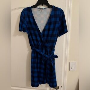Draper James Blue Plaid Dress Size M